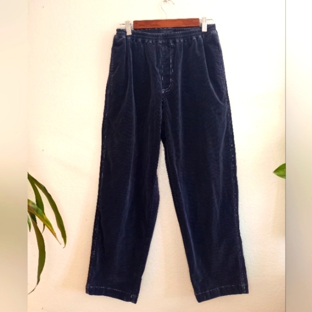 Mocean Maine Skateboard Baggy Loose  Corduroy Velcro Back Pocket Wide Leg Pants